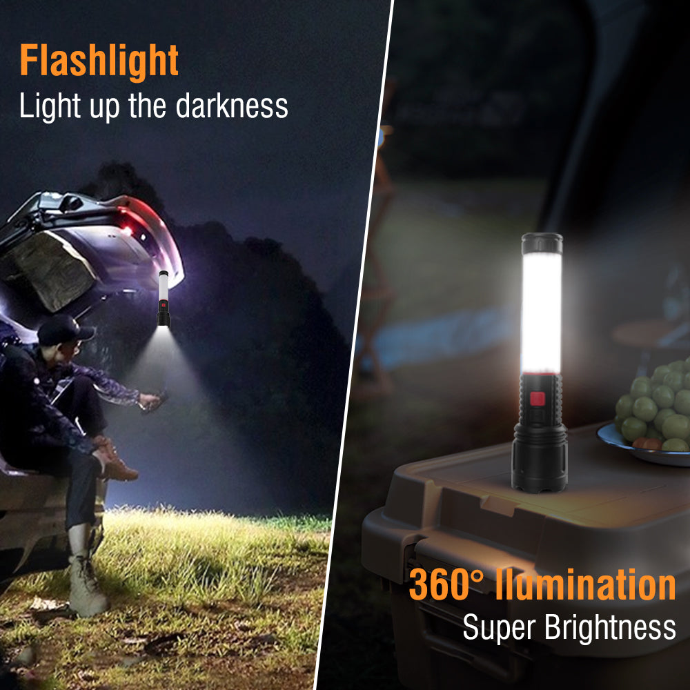 Rechargeable LED Work Torch – Zoom, COB Side Light, Magnetic - image 4