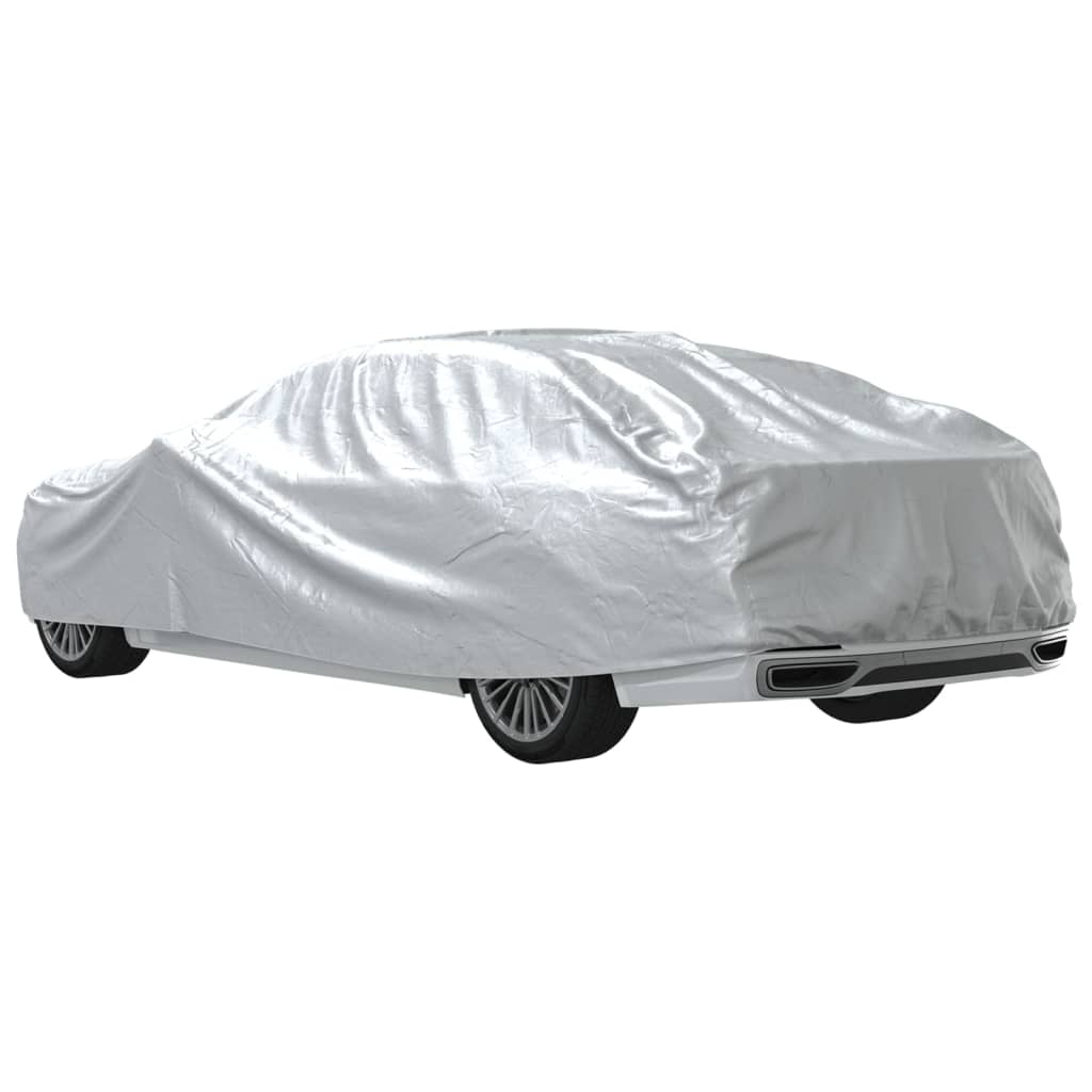 Car Cover Sedan Buckle Straps Full Silver XXL PEVA