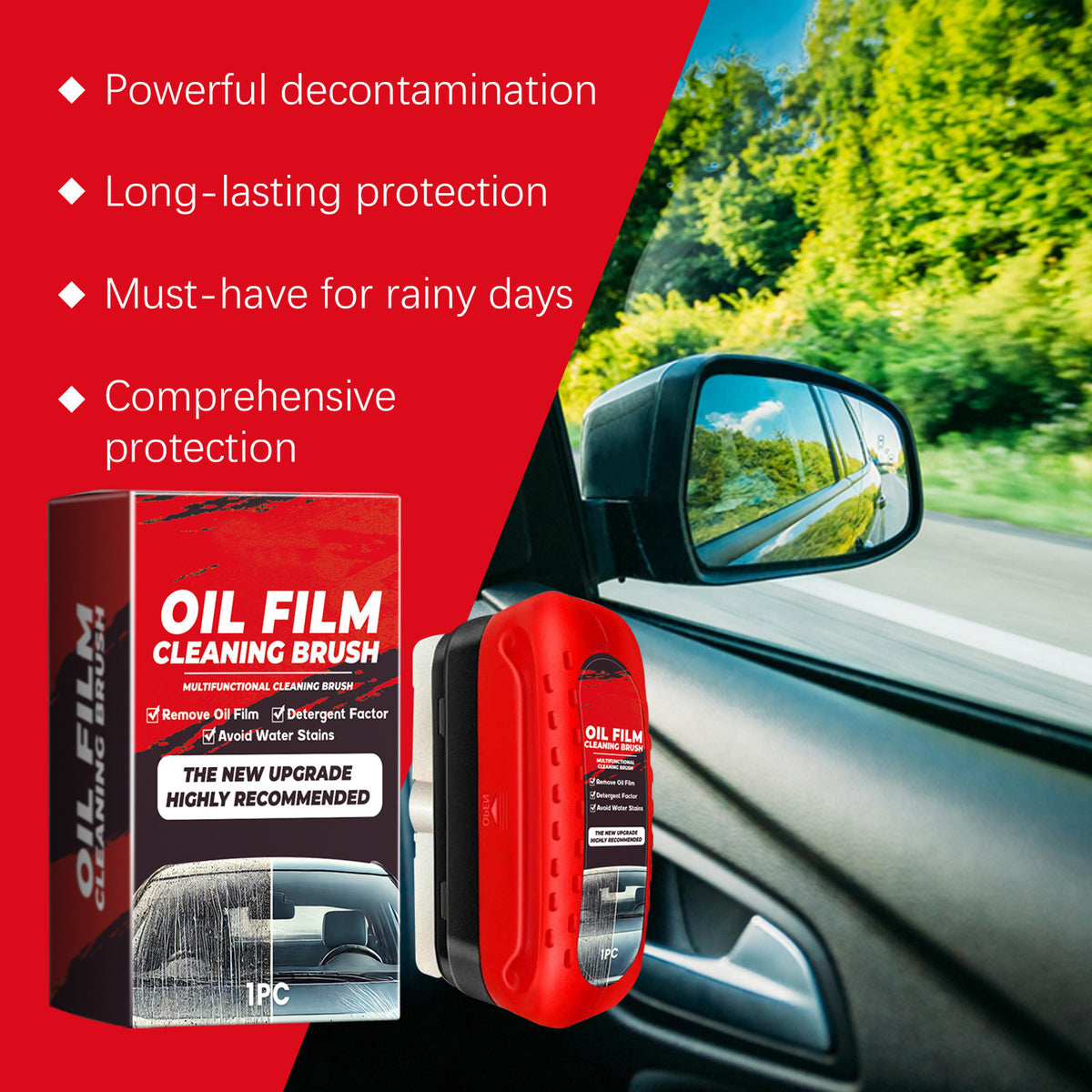 Car Windscreen Oil Film Cleaning Brush