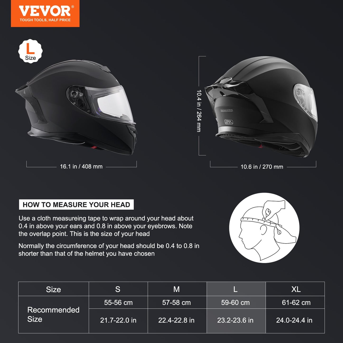 Motorcycle Helmet, Full Face, Smart Street ABS & High Density Helmet With Bluetooth Slot & Interchangeable Lens, DOT Approved Comfortable Motocross Helmet, Fit For Youth & Adults