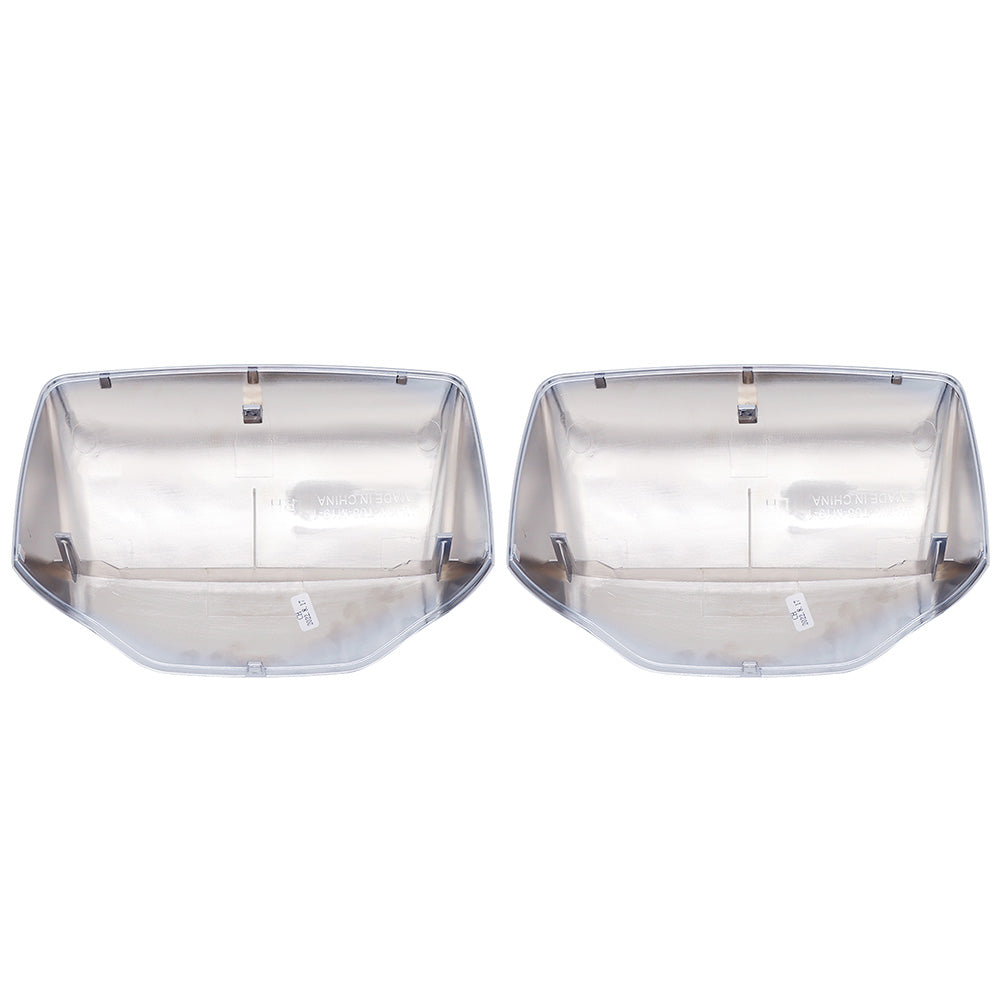 A Pair Of Chrome Hood Mirror Covers Fit For Kenworth & Peterbilt