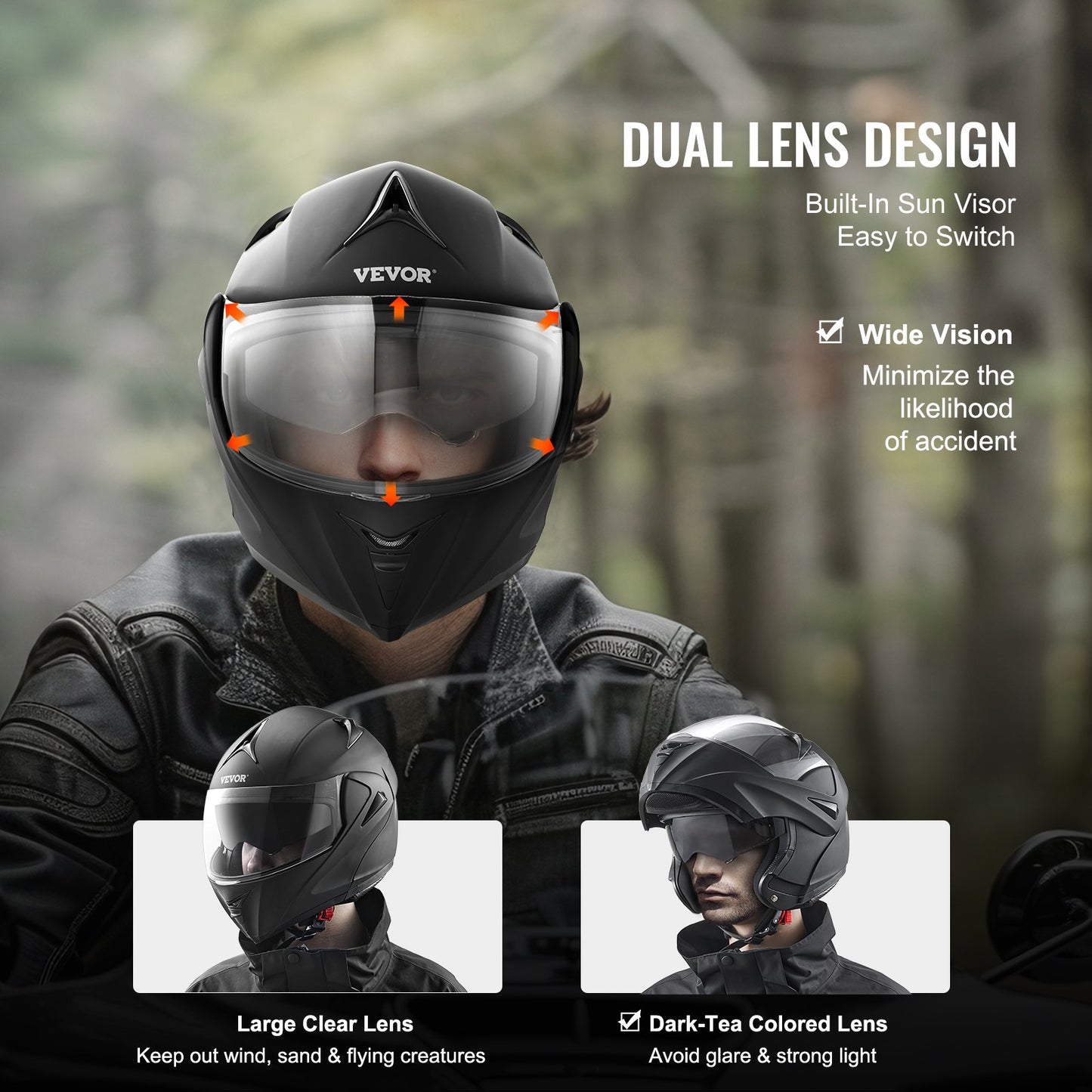 Motorcycle Helmet, Unmasked, Smart Street ABS & High Density Helmet With Slot & Interchangeable Lens, DOT Approved Comfortable Motocross Helmet, Fit For Youth & Adults