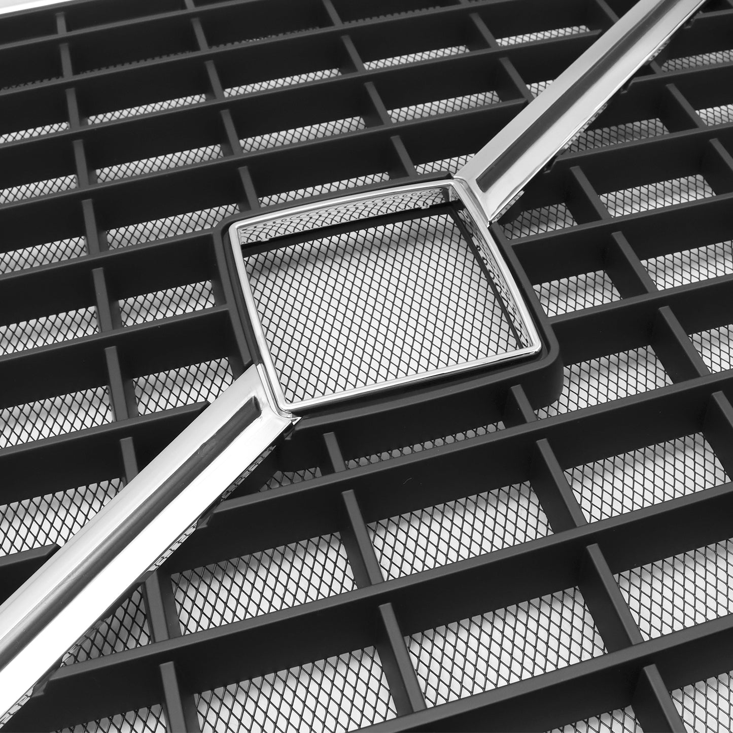 Fits 2004-2017 Volvo VNL Black Chrome Front Grille, With Lighting And Bug Net