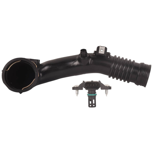 Fits BMW 535i 640i 740i X5 X6 3.0L Air Turbocharger Pipe Hose Rear Duct W Sensor