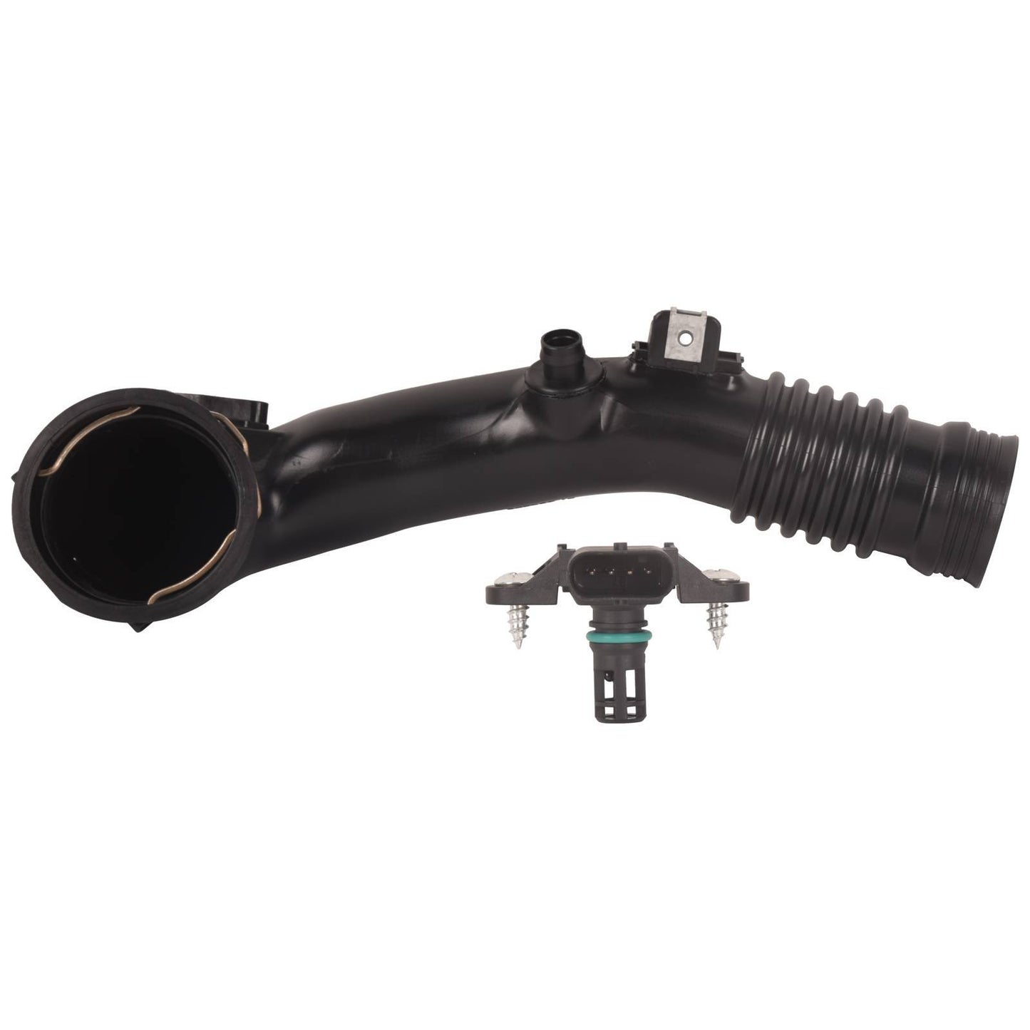 Fits BMW 535i 640i 740i X5 X6 3.0L Air Turbocharger Pipe Hose Rear Duct W Sensor