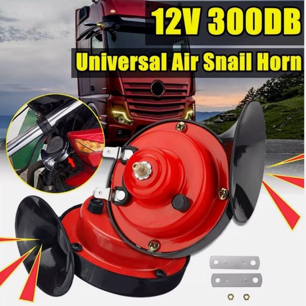2PC 12V 300DB Super Speaker Train Air Horn Waterproof Motorcycle Car Truck SUV Boat