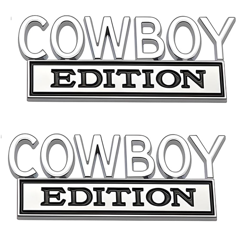 2pack Cowboy Edition Emblems, Seabee Emblem 3D Badge Decal Car Truck SUV,Refrigerator Sticker,Window Display Stickers,Bicycles, Laptops, Fridges