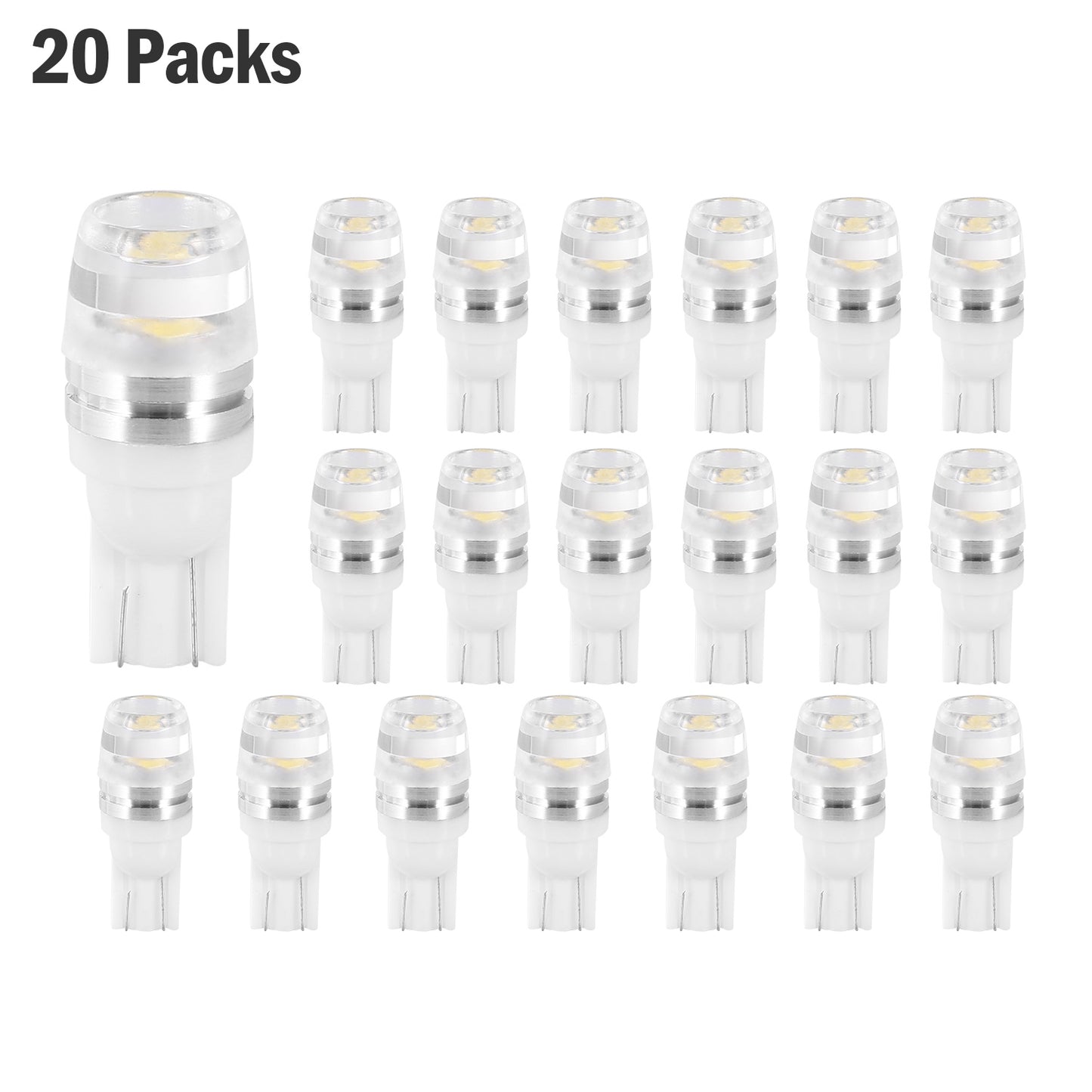 20Pcs Per Kit LED Car Light Bulbs 500lm T10 2323SMD 6500K White Auto Lamps Replacement For Dome Map Door Trunk Signal License Plate