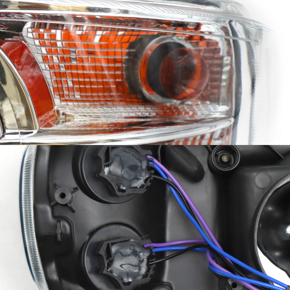Chrome Headlights Assembly Compatible With 2008-2018 Peterbilt 388 389 Driver Side