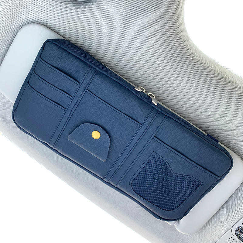 Leather-look sun visor organiser - image 8