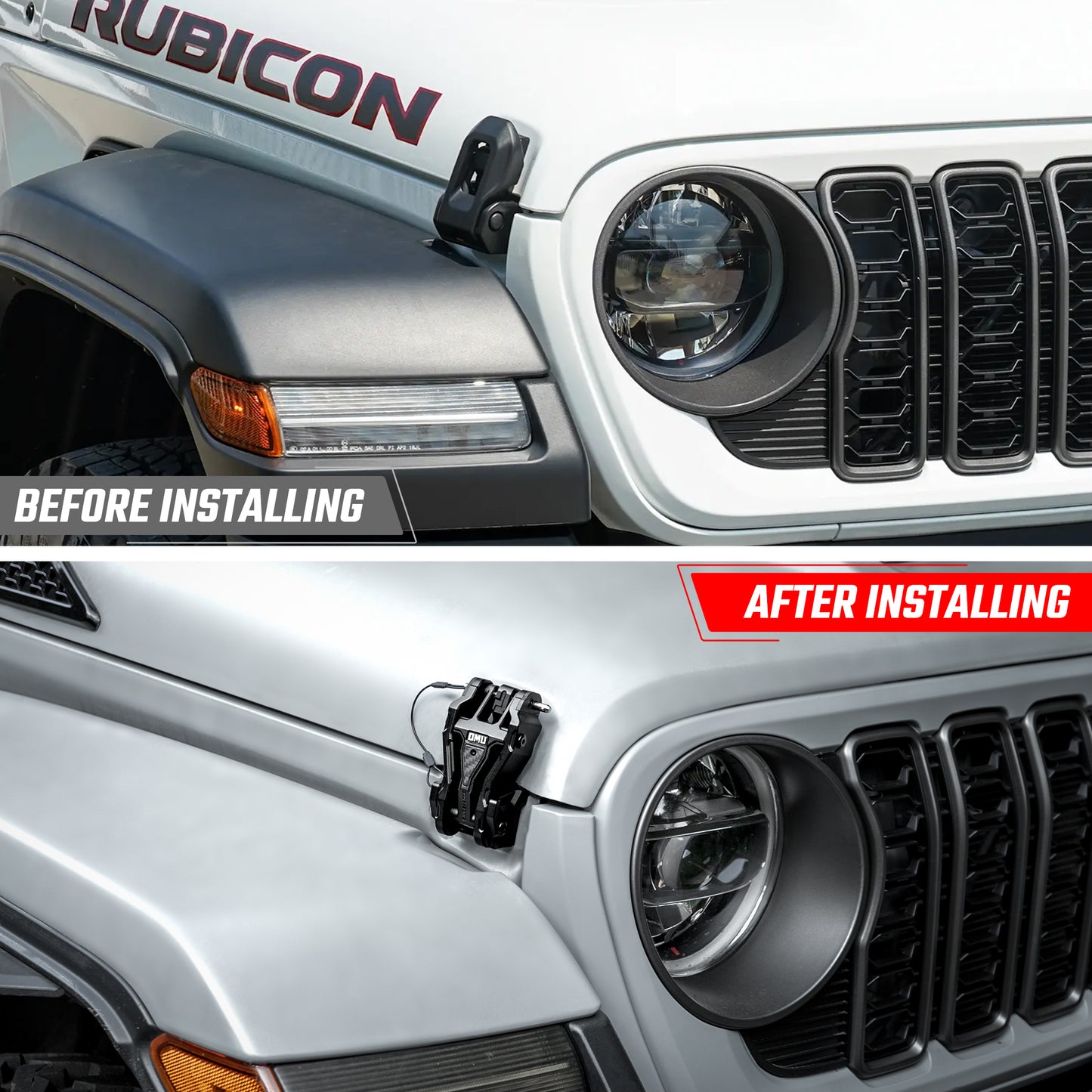 Hood Catch Hood Lock For 2018-2025 Wrangler JL Gladiator JT