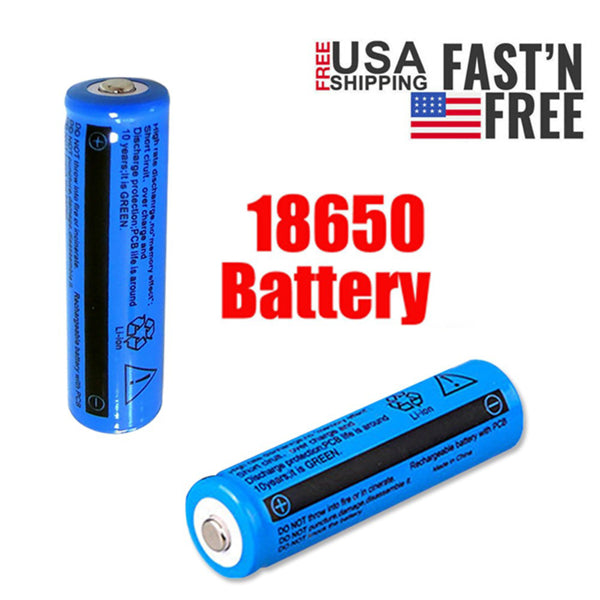 2pcs 18650 Lithium Batteries 3.7V Li-ion Rechargeable Battery For Headlight Fashlight(Logistics Only For USPS.TK/TMEU Only For Self-pickup)