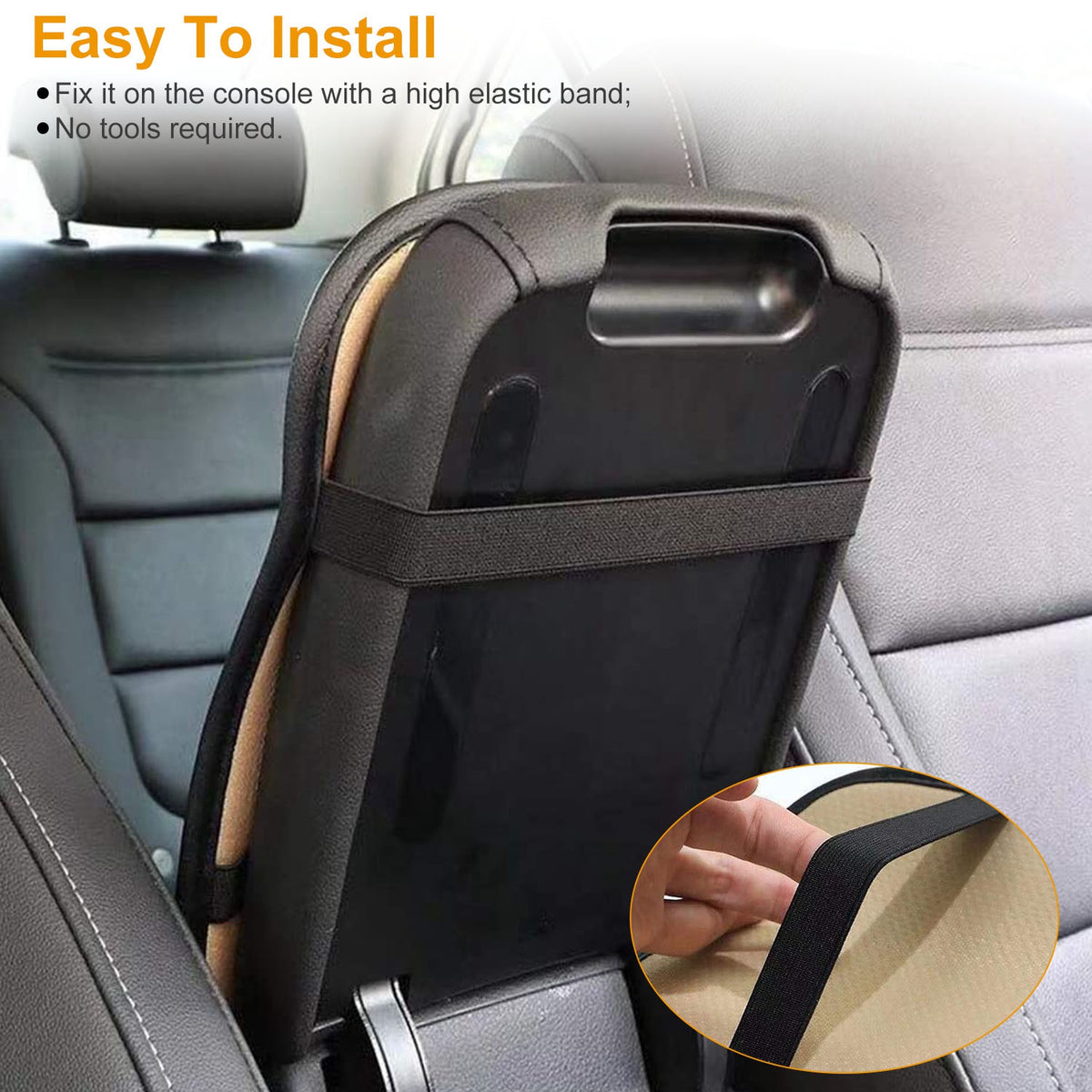 1Pc Car Armrest Pad Cover PU Leather Auto Center Console Seat Box Cover Protector Car Accessories Armrest Cushion Pad Fit For Vehicle SUV Truck Car