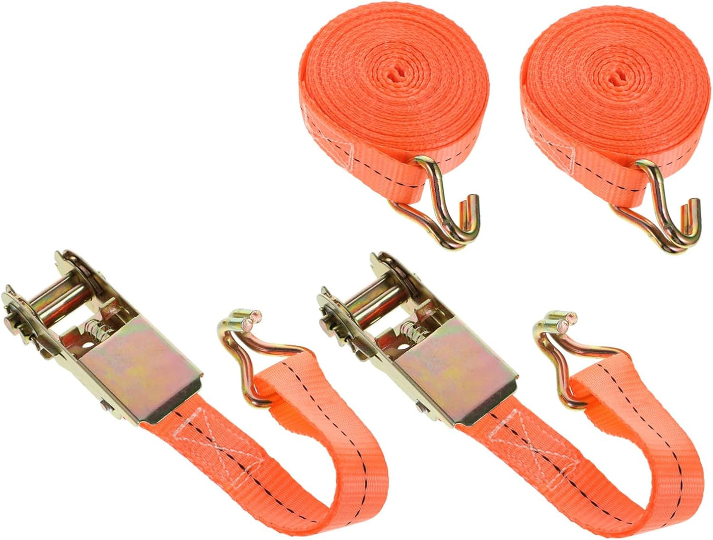 New 4x Tensioning Belts With Ratchet And Hook Lashing Belts Tensioning Belt 800kg 6m Meters