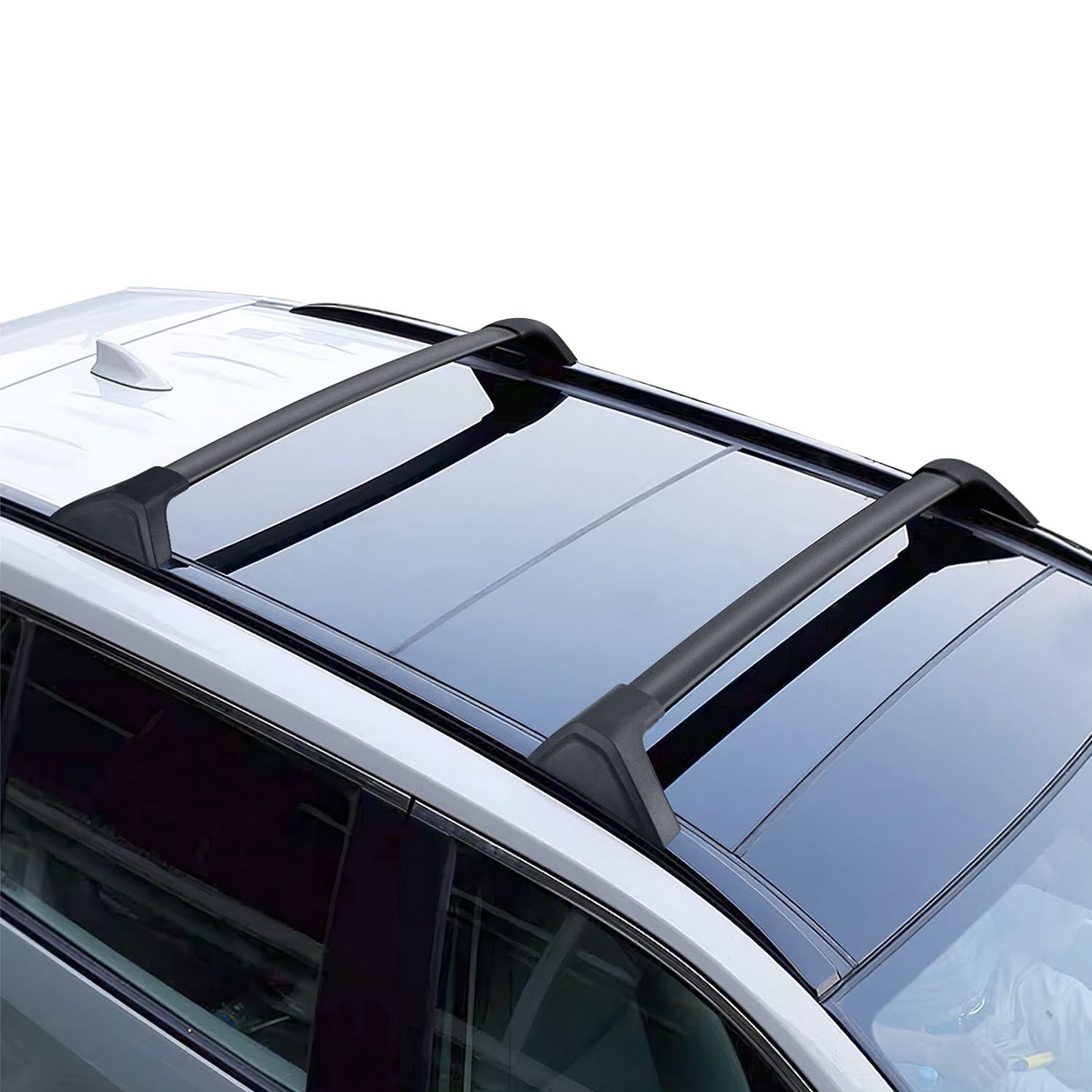 Car Roof Rack Cross Bars Aluminum Alloy Cargo Carrier Rooftop Crossbars Fit For RAV4 2019-2024 With Side Rails For Cargo Carrier Bag Kayak Bike Snowboard