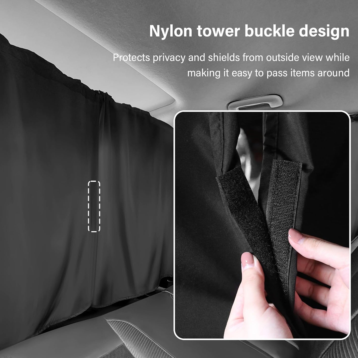 5 Pcs Car Privacy Curtains 2 Side Window Sun Shade Removable Windshield Shades