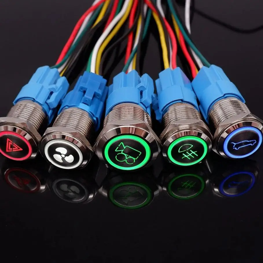 Metal push button switch momentary latching switches