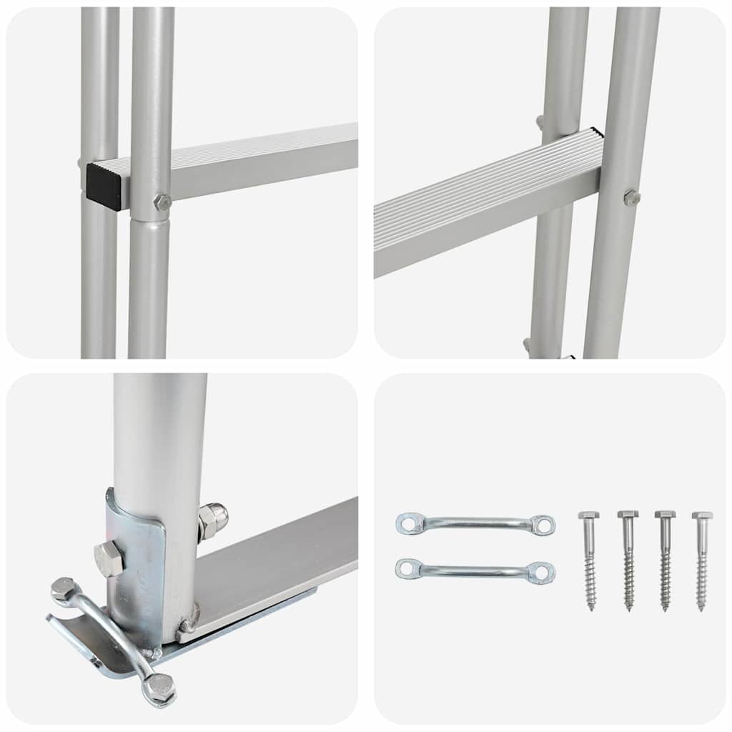 Dock Ladder 4-Step Silver 45 x 11.
