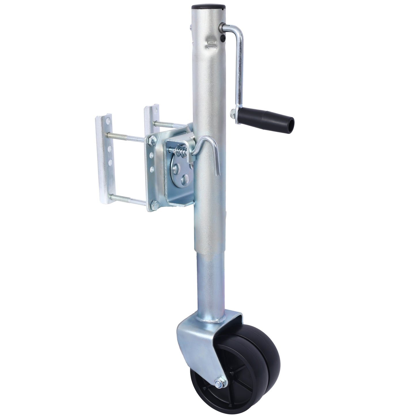 1500lbs Trailer Jack With Double Wheel, Adjustable 12  Lift Travel, Boat On For Boat RV Utility, Swi