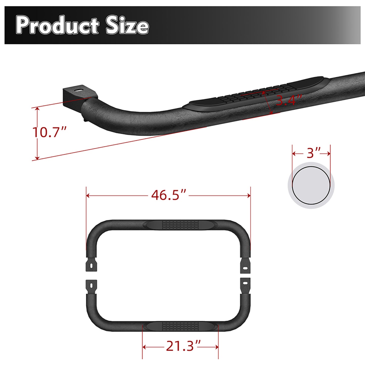 Running Boards Compatible With 1999-2018 Chevy Silverado GMC Sierra