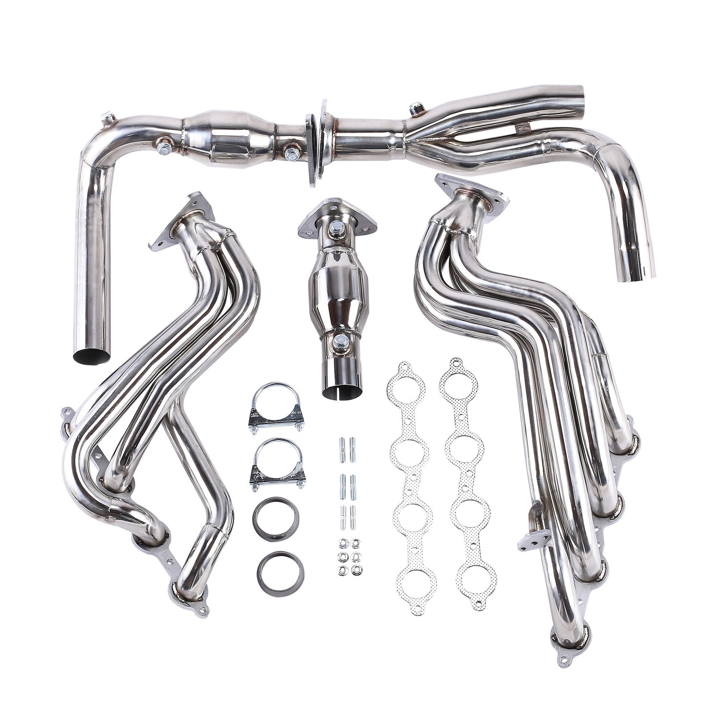 GMC-CHEVY GMT800 V8 ENGINE TRUCK-SUV STAINLESS MANIFOLD HEADER&Y-PIPE&GASKET   Ban The Sale Of Amazon