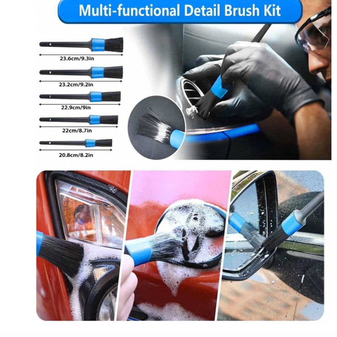 18-Piece Car Detailing Brush and Cleaning Kit - image 6
