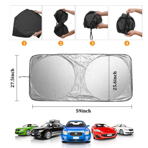 Foldable Reflective Car Windscreen Sunshade Cover - image 4