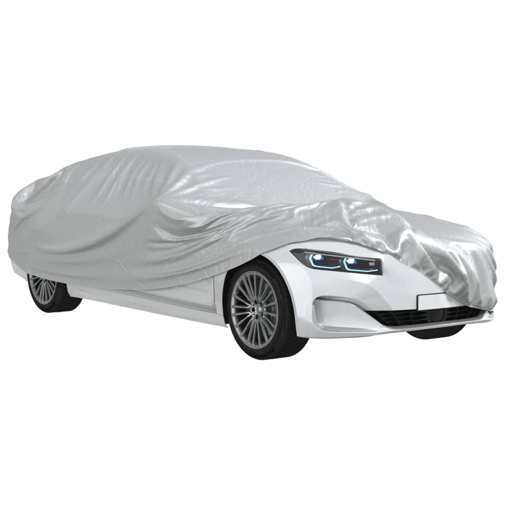 Car Cover Sedan Buckle Straps Full Silver XXL PEVA