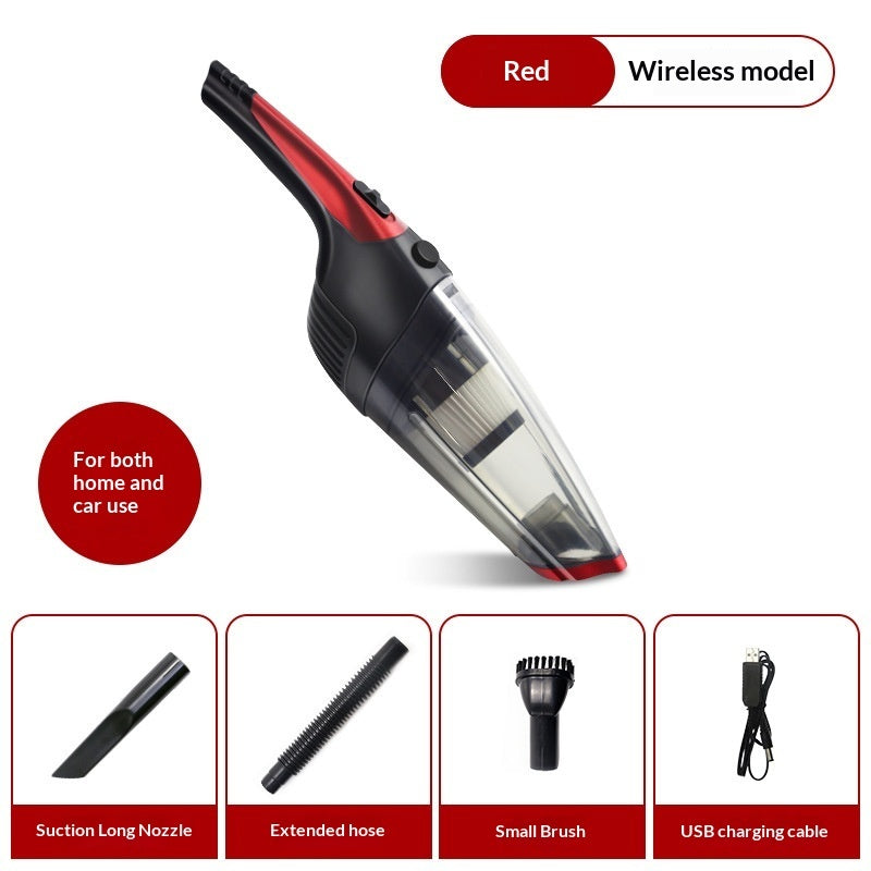 Cordless Car Vacuum Cleaner – Handheld, Rechargeable - Red