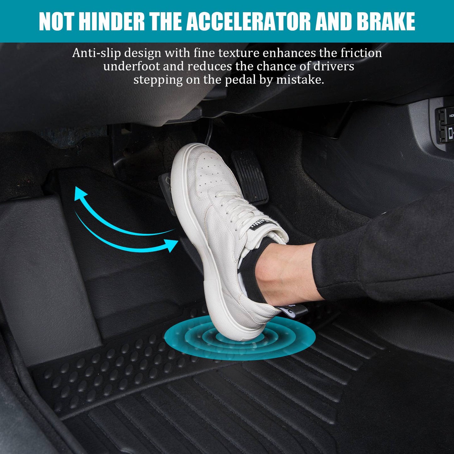 All Weather Floor Mats Liners For 2016-2020 Kia Optima Waterproof 3D TPE Carpet