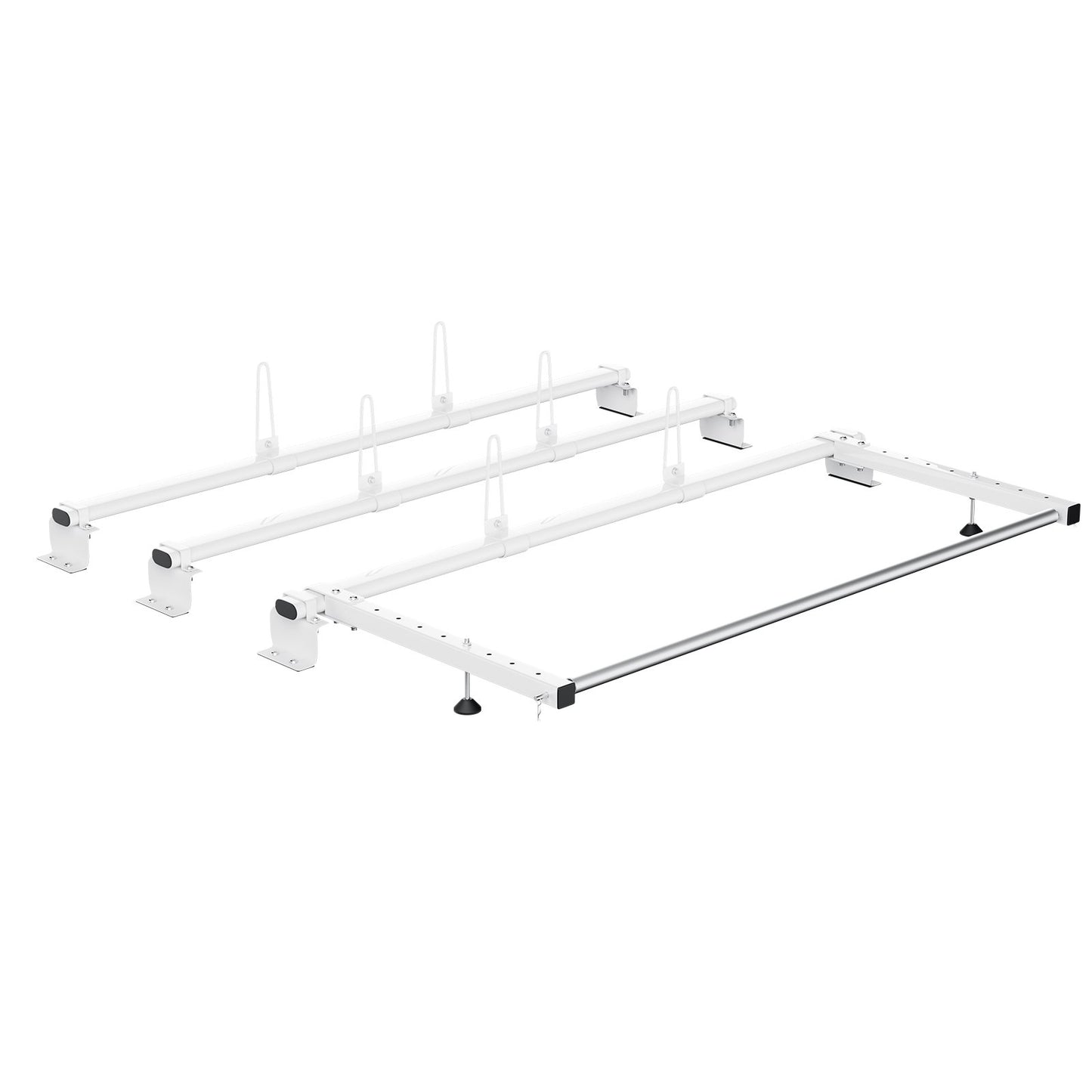 Trailer Ladder Rack, 56-inch  3 Crossbars Ladder Roof Rack, Heavy-duty Steel Van Roof Ladder Rack, 90 Kg Capacity Each Bar Van Ladder Rack With Cargo Roller, Fit For Ford Transit Custom 2013-2024
