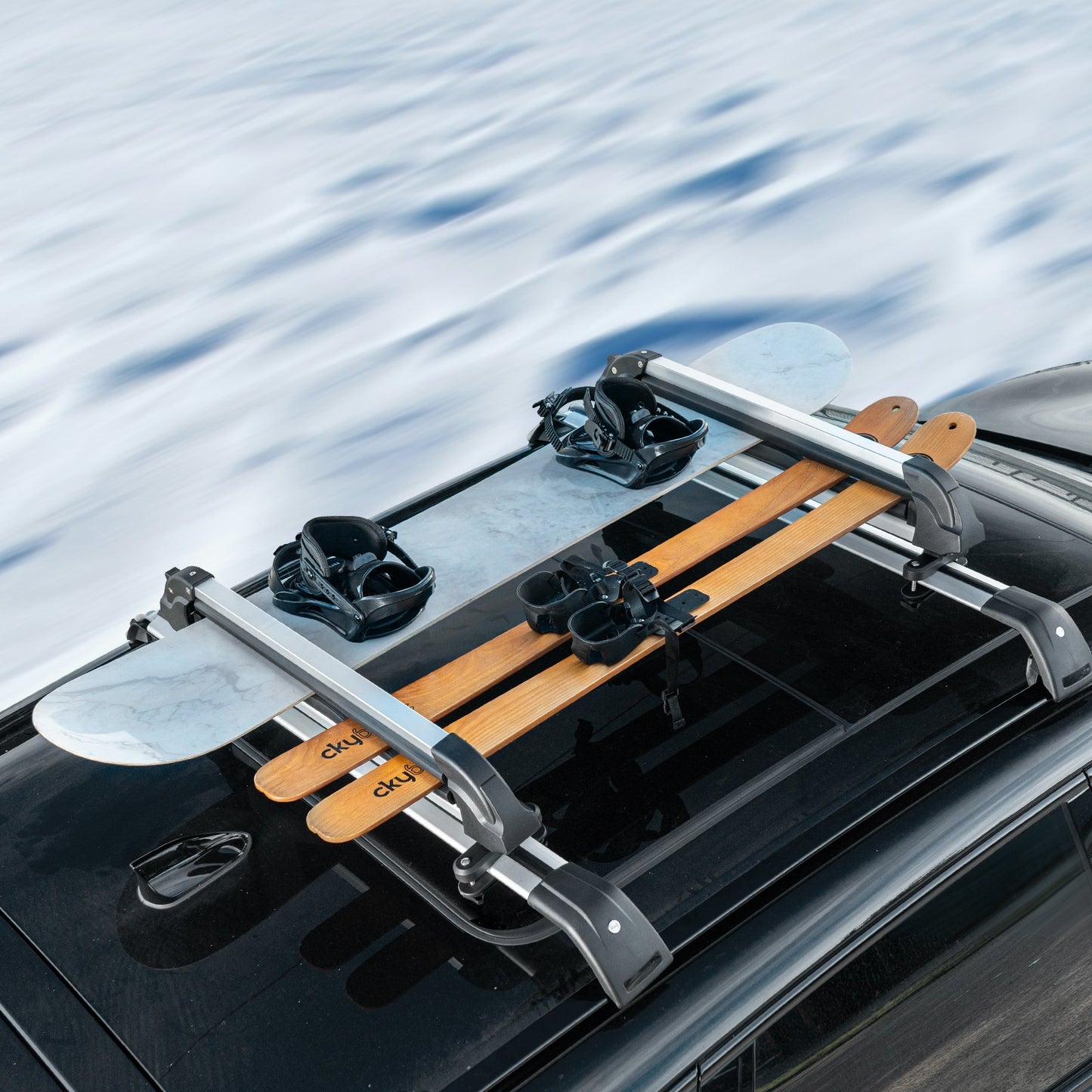 Ski Snowboard Roof Rack 80.5 Cm Universal Ski Rack For Car Roof With Lock