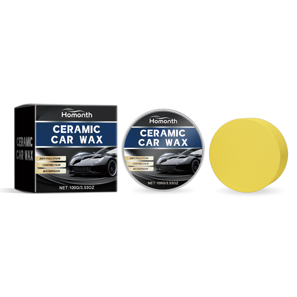 Ceramic coating paste wax