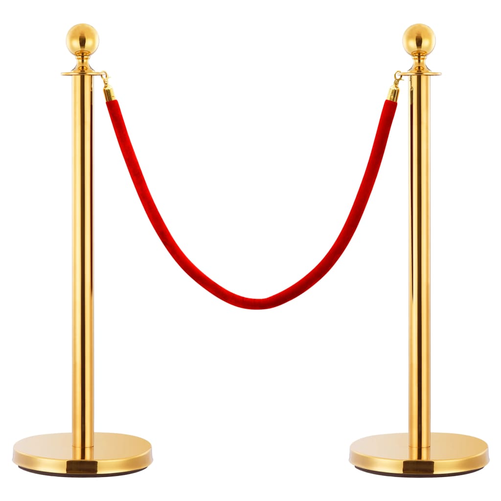 VIP Barrier Stand 3-piece Stainless Steel Golden   VIP
