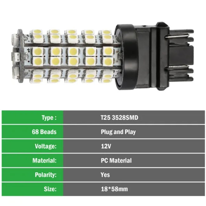 6000K Pure White Car Light