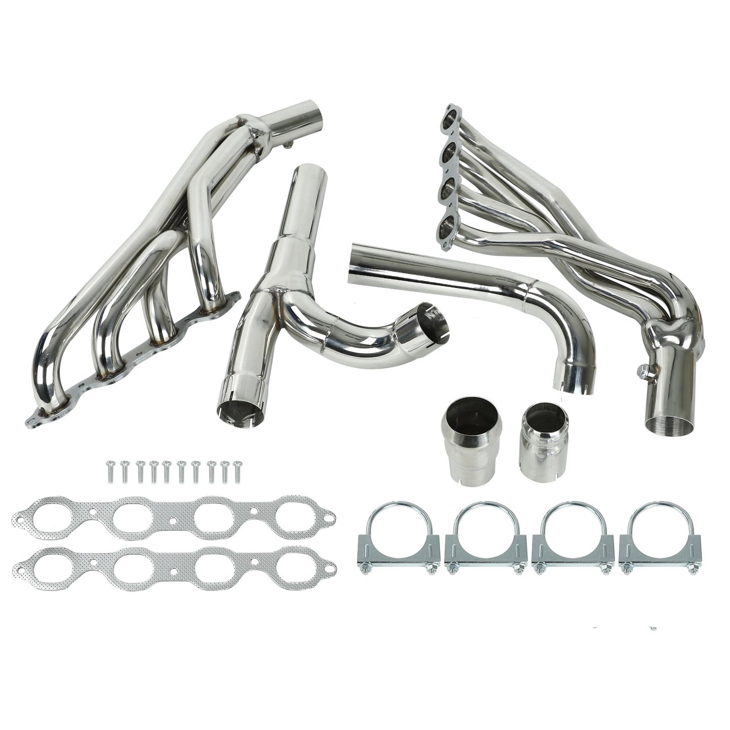 Exhaust Headers W,Y Pipe Fits Chevy GMC 2014-2017 5.3 6.2   Ban The Sale Of Amazon