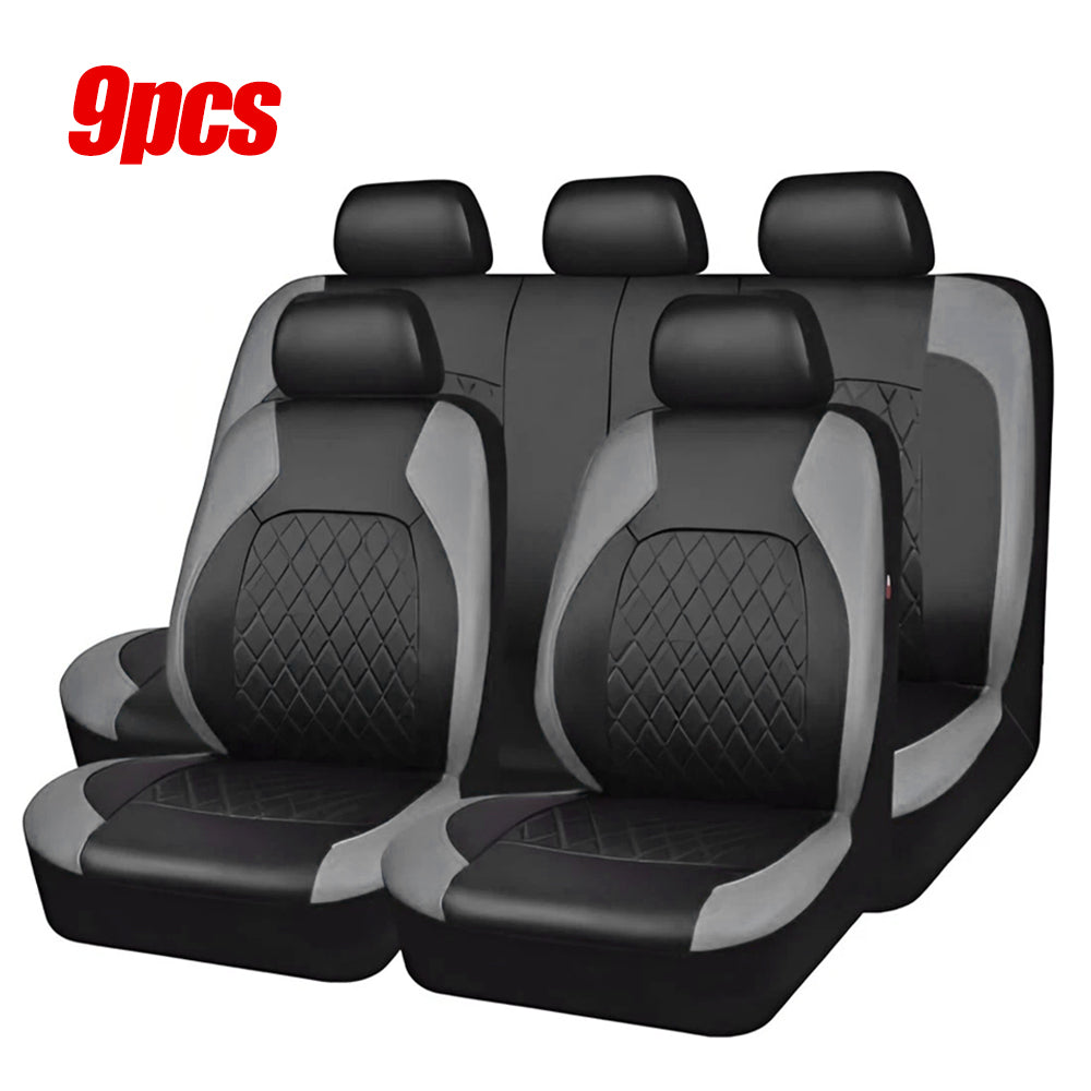 PU leather seat cover set, 9 pieces - image 10