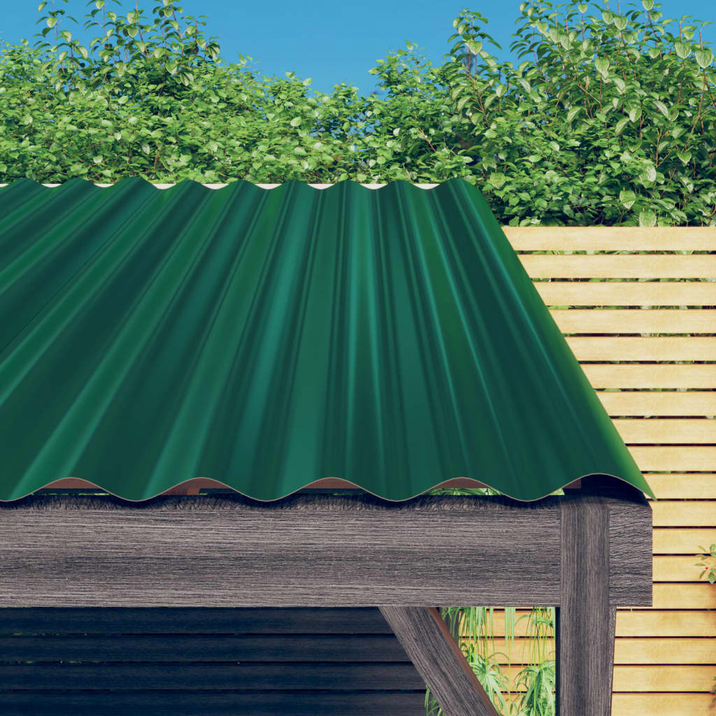 roof panels, 12 pieces. Galvanized   roof panels, 12