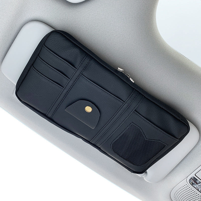 Leather-look sun visor organiser - image 3