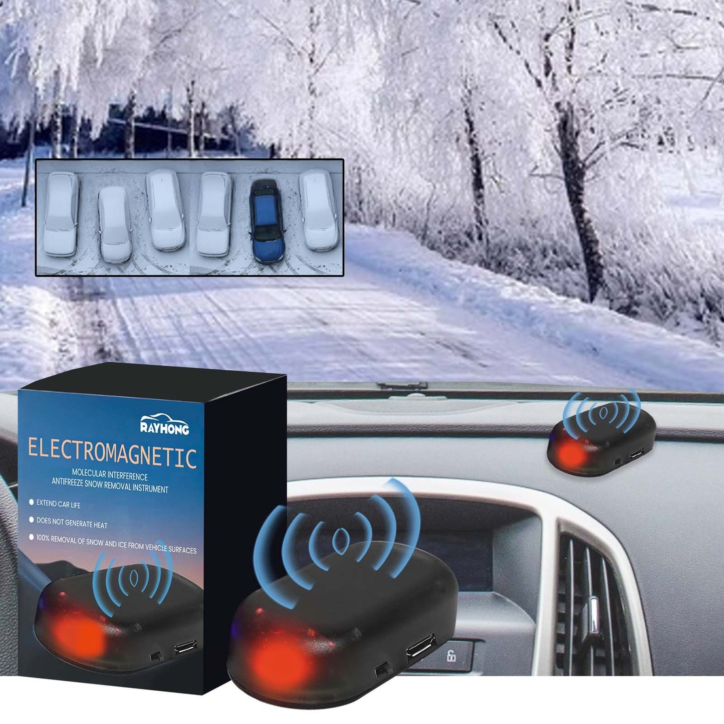 Portable Mini Ice Scraper For Quick De-icing And Snow Melting Of Car Windows. After-sales Service Not Included.