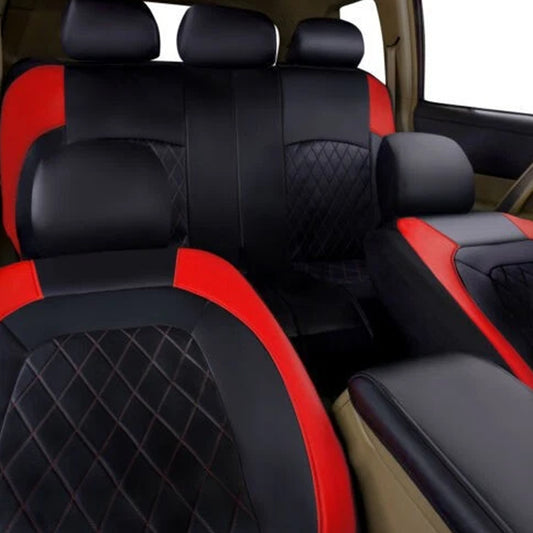 PU leather seat cover set, 9 pieces - image 2