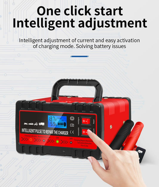 Smart Battery Charger 12V/24V – Car, Van & Leisure Battery, Pulse Repair - 1pcs