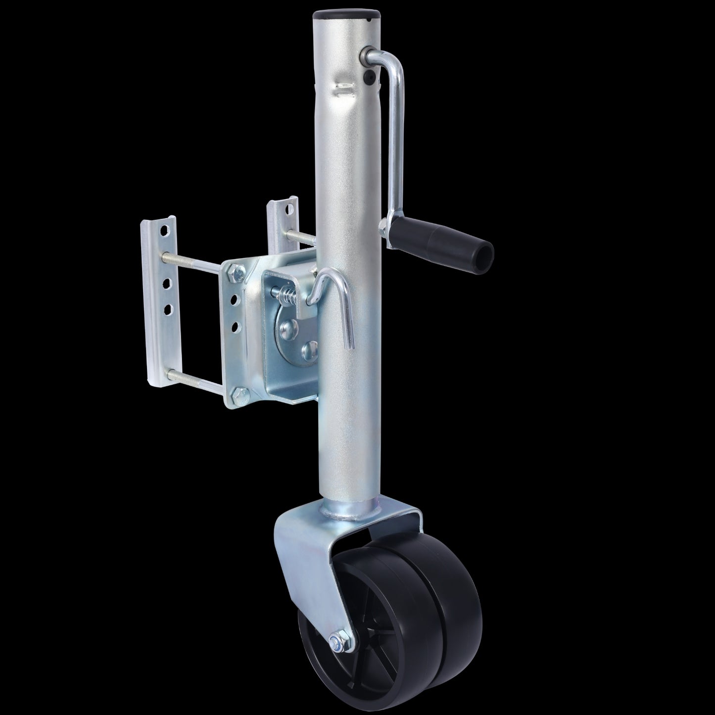 1500lbs Trailer Jack With Double Wheel, Adjustable 12  Lift Travel, Boat On For Boat RV Utility, Swi