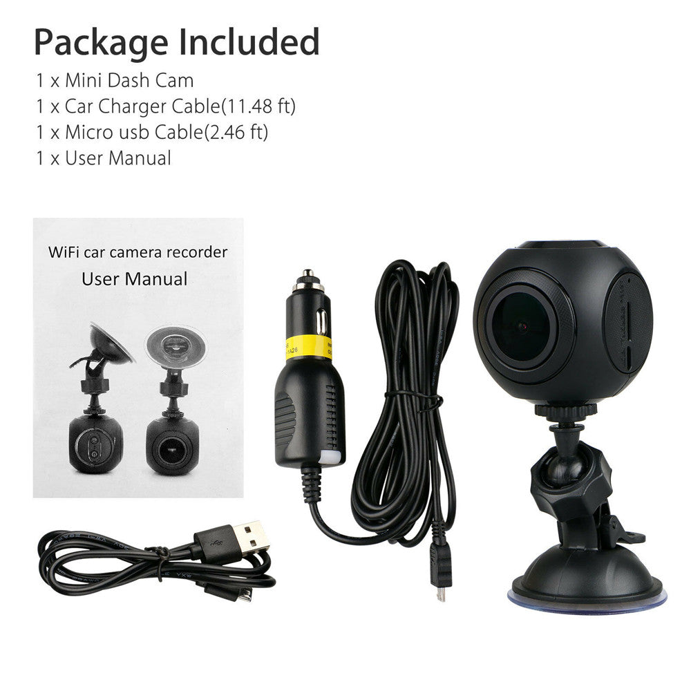 Mini Wifi Dash Cam Full HD 1080p with GPS and Night Vision - image 3