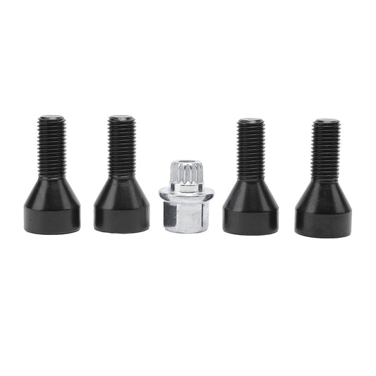 Wheel Lock Set Black Lug Bolts For BMW E32 E34 3 5 7er & Mini 36136786419