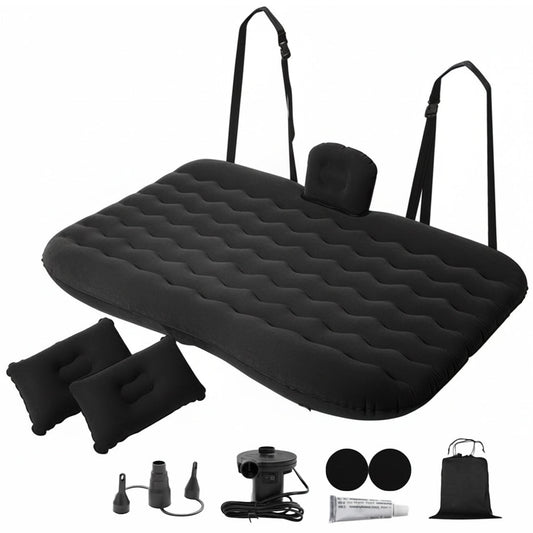Inflatable car back seat air bed