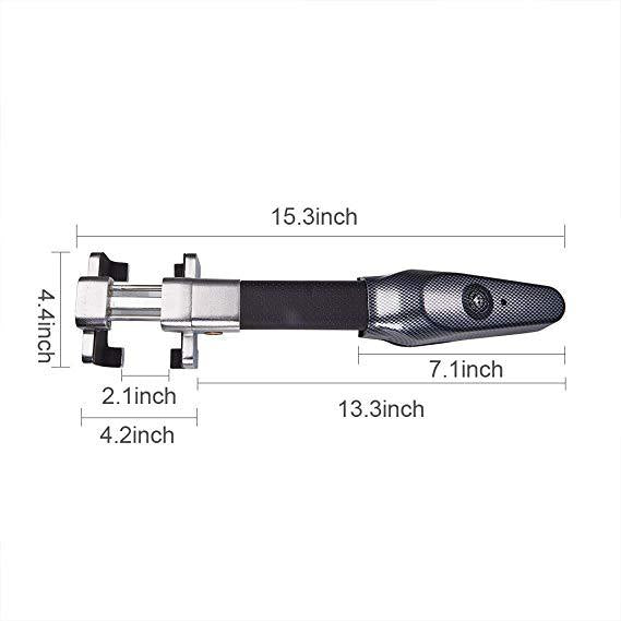 Steel Steering Wheel Lock with Keys for Car Security - image 2