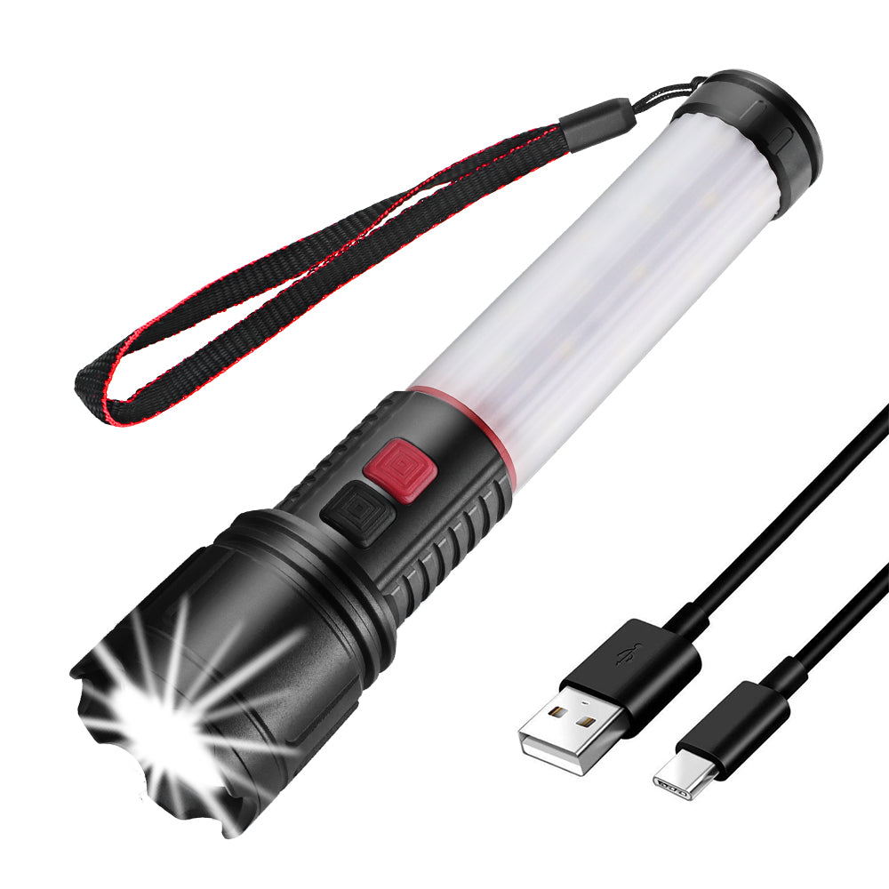 Rechargeable LED Work Torch – Zoom, COB Side Light, Magnetic