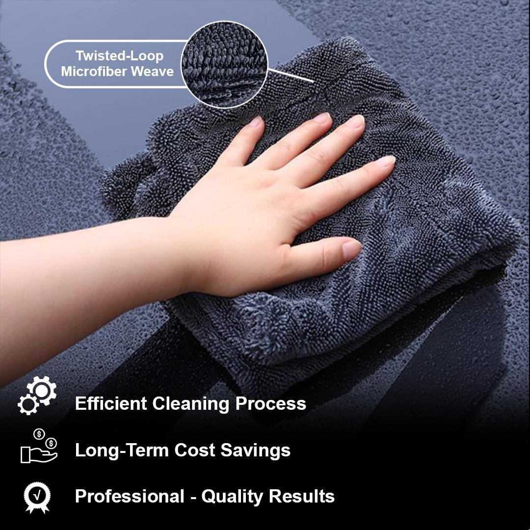 15x15in And 24x36in YISLU Drying Towel  - Super Absorbent Car Drying Towel, Woven With Twisted Microfiber, 1300 GSM High Quality Microfiber 70 30 Mixed Twisted Microfiber