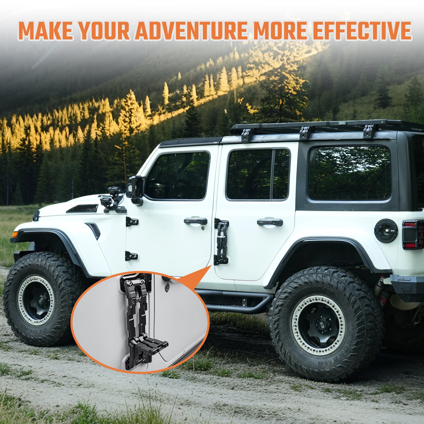 Door Hinge Step For 2007-2025 Wrangler & 2020-2025 Gladiator